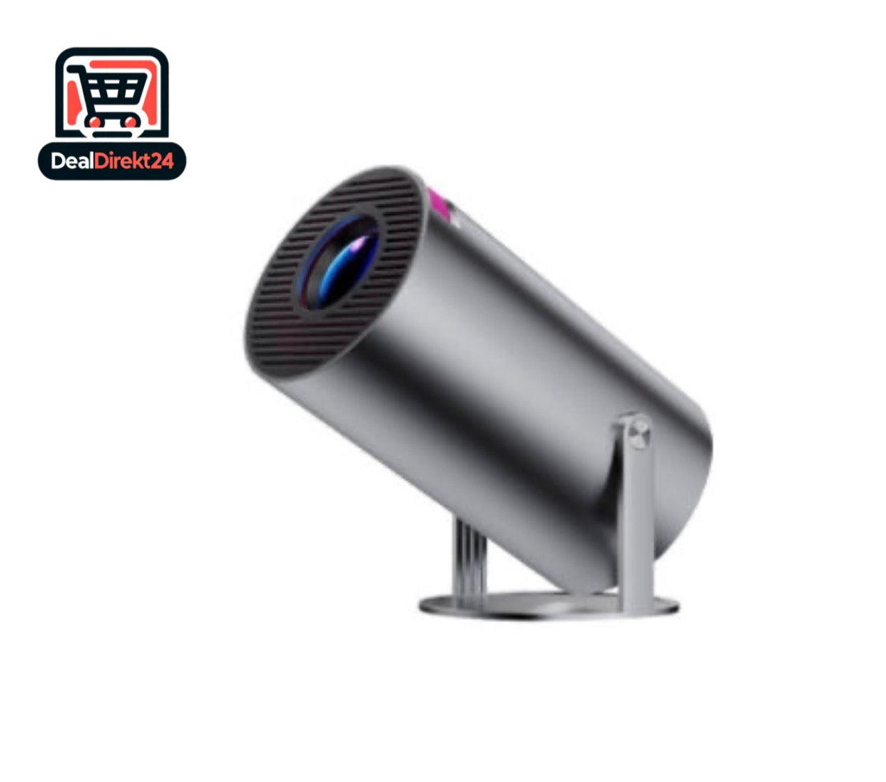 Kompakter Beamer: Mobiler Mini-Projektor für Heimkino – 180° Projektionswinkel mit Automatikfokus