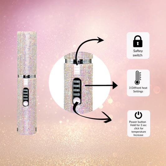 Glänzende Perfektion unterwegs – Kabelloser USB Haarglätter mit Strasssteinen