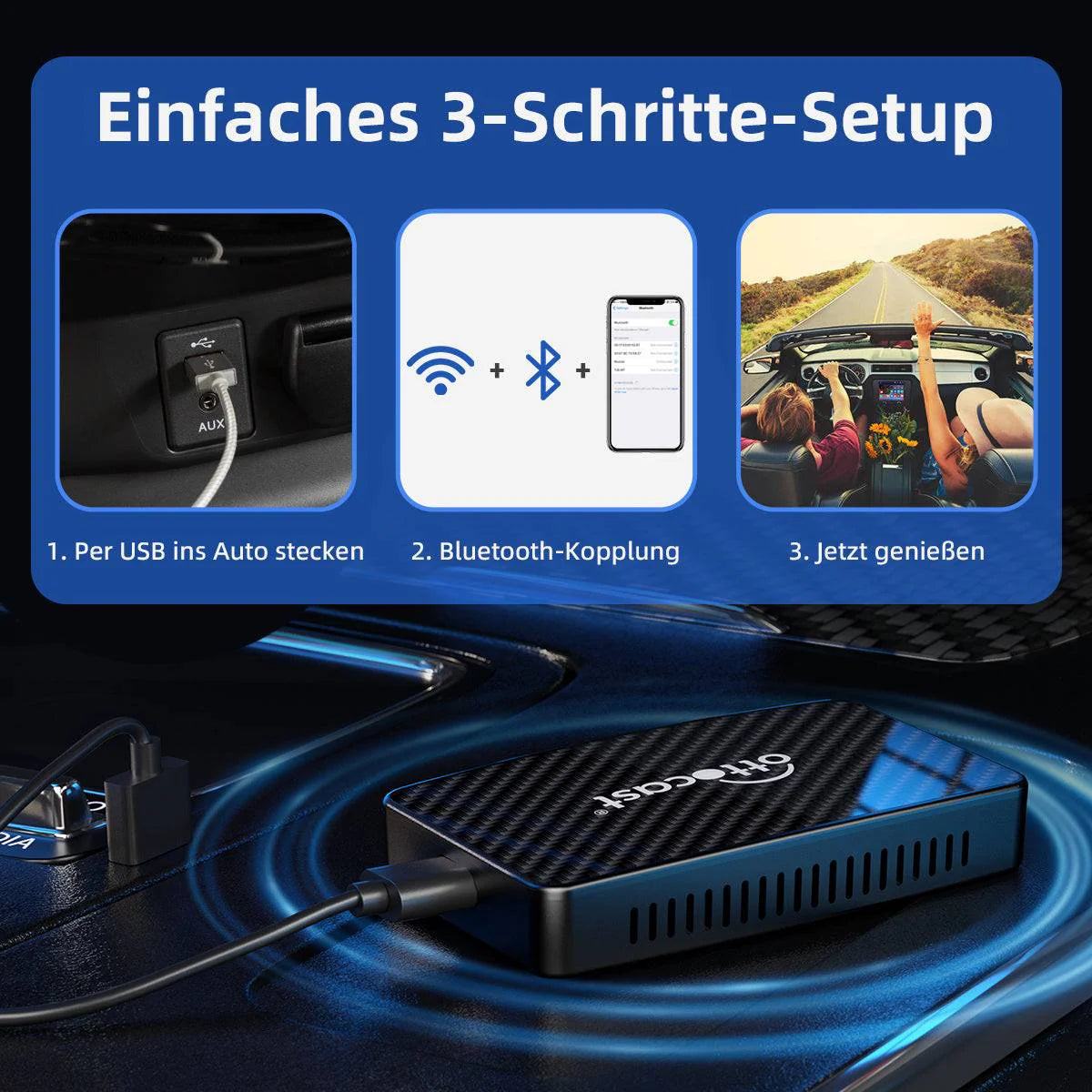 Ottocast Play2Video Pro Drahtloses CarPlay/Android Auto