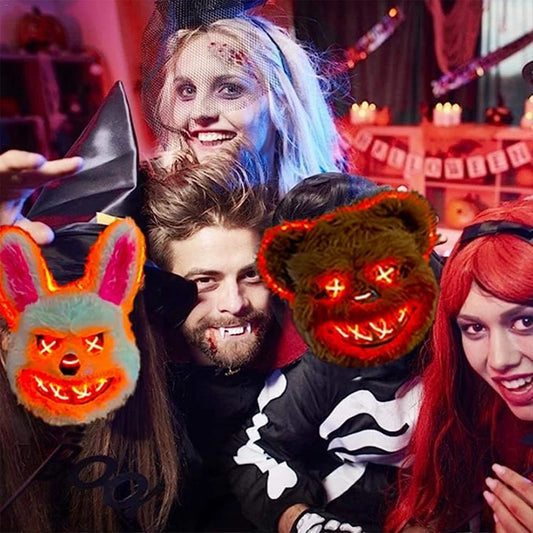 Halloween LED Horror-Maske 👹 Kaninchen oder Bär