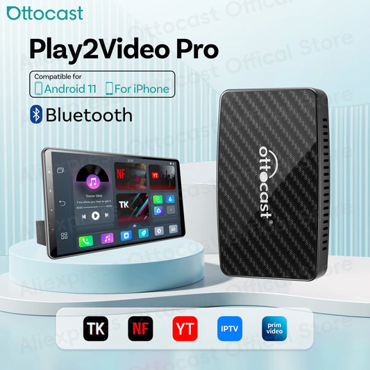 Ottocast Play2Video Pro Drahtloses CarPlay/Android Auto