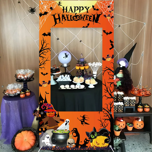 🎃 Halloween Foto-Rahmen 120x60cm – Deko & Party-Accessoire für Kinder & Erwachsene