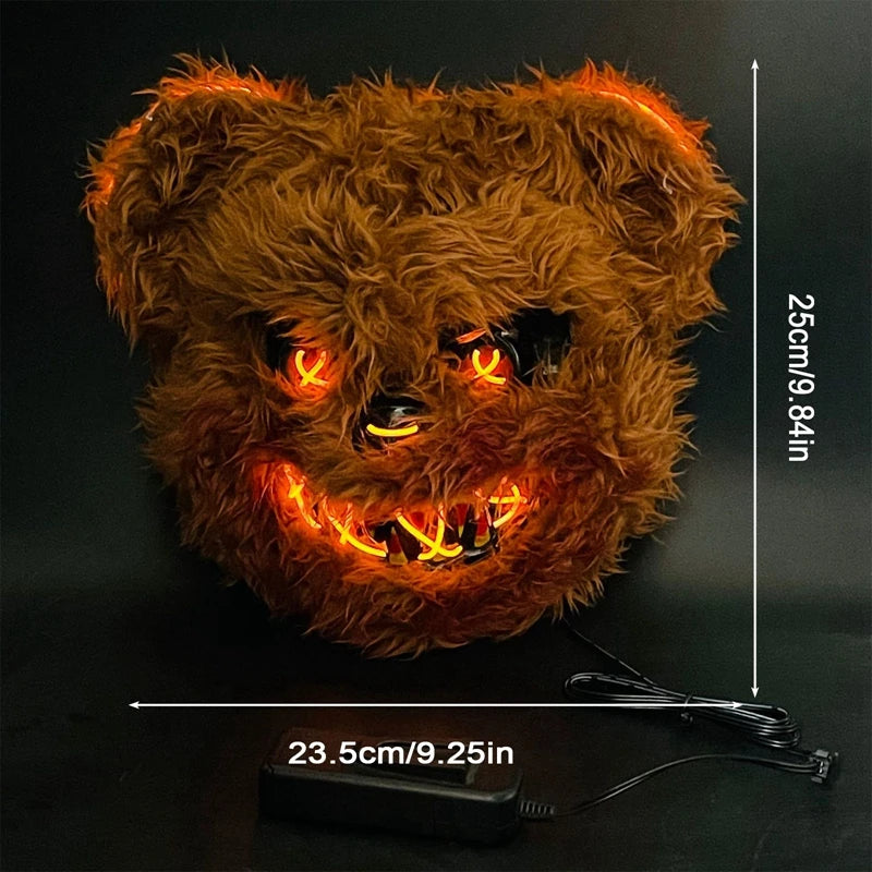 Halloween LED Horror-Maske 👹 Kaninchen oder Bär