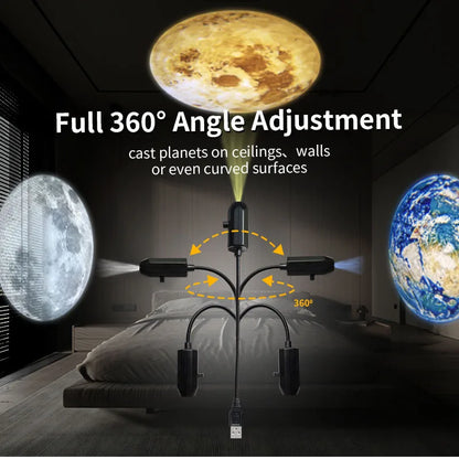 👻 USB Projektorlicht – Halloween Deko Lampe mit 360° Projektion