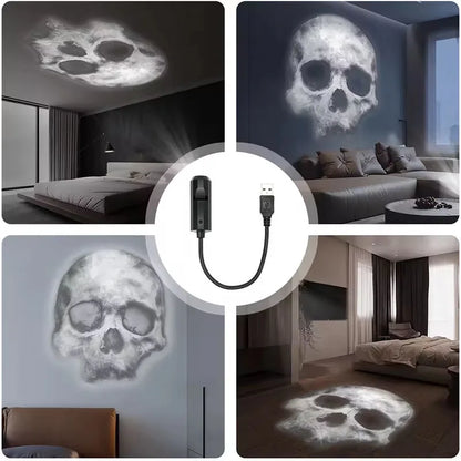 👻 USB Projektorlicht – Halloween Deko Lampe mit 360° Projektion