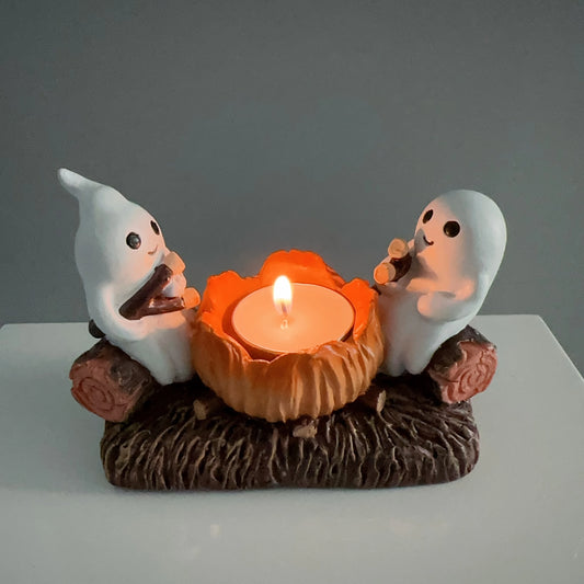 ✨Halloween Kerzenhalter – Niedliche Geister-Deko für Zuhause✨