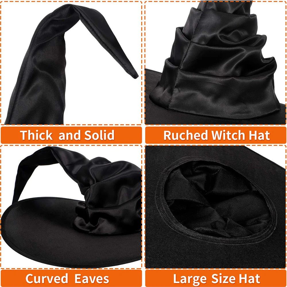 🎃 Hexenhut Halloween – Klassischer Zauberhut für Damen & Herren