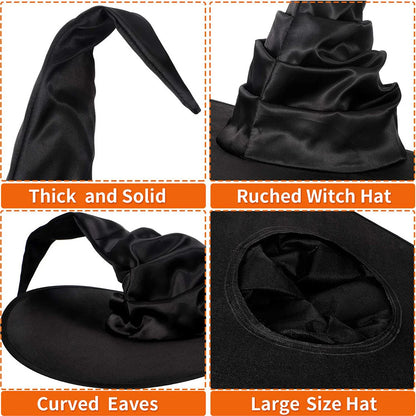 🎃 Hexenhut Halloween – Klassischer Zauberhut für Damen & Herren