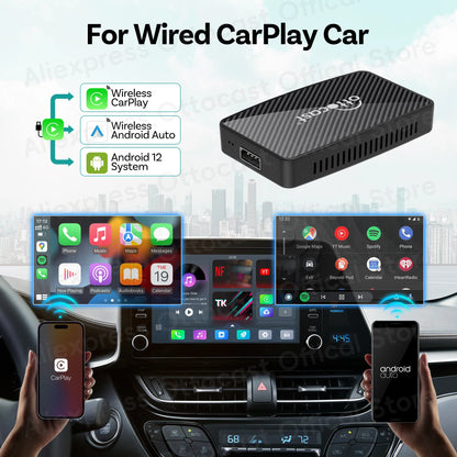 Ottocast Play2Video Pro Drahtloses CarPlay/Android Auto