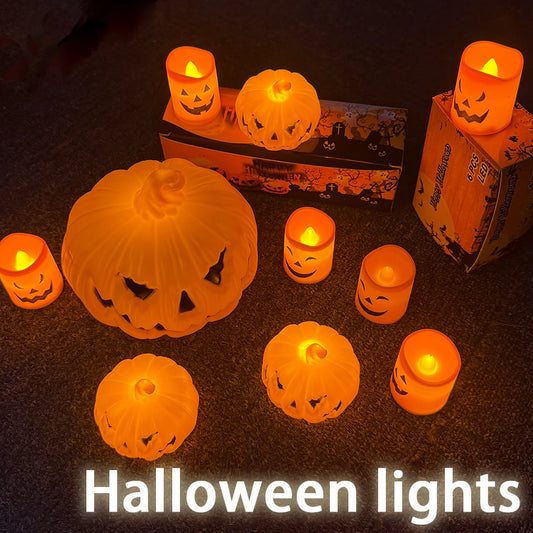 Halloween Kürbis-Laterne – LED Deko-Licht für drinnen & draußen