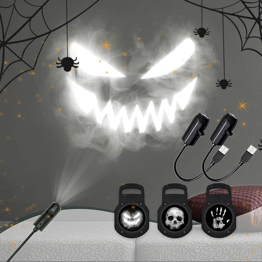 👻 USB Projektorlicht – Halloween Deko Lampe mit 360° Projektion