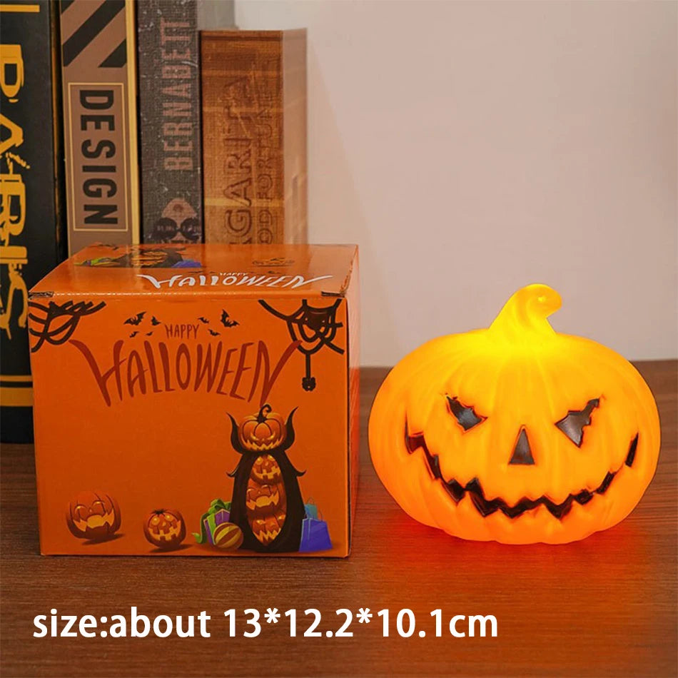 Halloween Kürbis-Laterne – LED Deko-Licht für drinnen & draußen