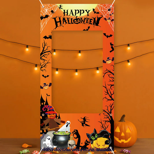 🎃 Halloween Foto-Rahmen 120x60cm – Deko & Party-Accessoire für Kinder & Erwachsene