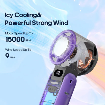 Kinscoter ICEBOOST™ – Tragbarer Turbo-Handventilator mit 3600mAh Akku