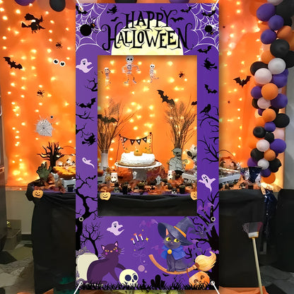 🎃 Halloween Foto-Rahmen 120x60cm – Deko & Party-Accessoire für Kinder & Erwachsene