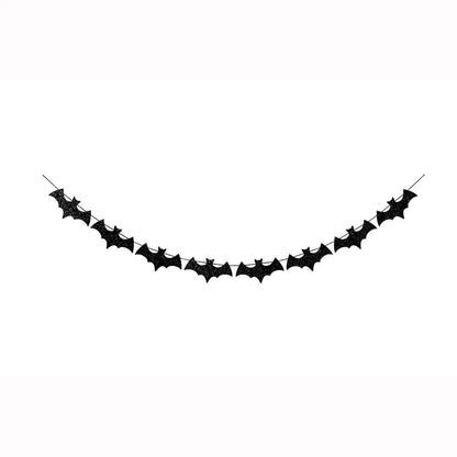 Halloween Fledermaus Girlande – Papier Deko Banner zum Aufhängen für Party & Zuhause