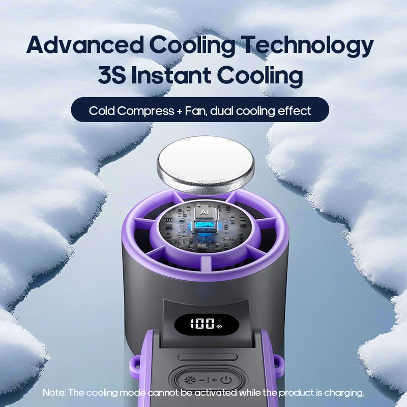 Kinscoter ICEBOOST™ – Tragbarer Turbo-Handventilator mit 3600mAh Akku
