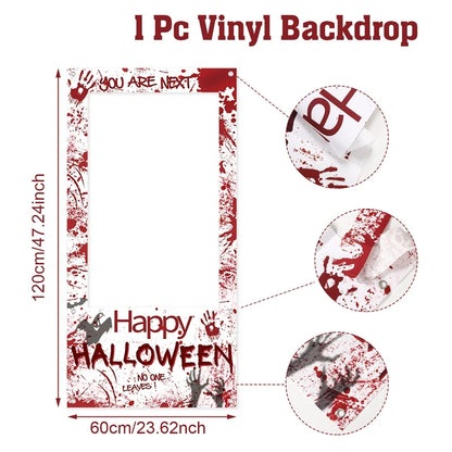 🎃 Halloween Foto-Rahmen 120x60cm – Deko & Party-Accessoire für Kinder & Erwachsene