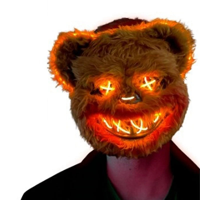 Halloween LED Horror-Maske 👹 Kaninchen oder Bär